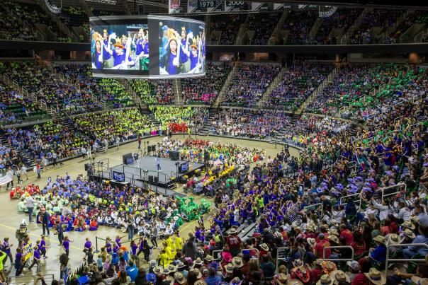 Crowds of the teams at Odyssey of the Mind