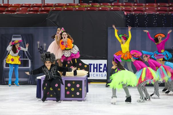 Figure skaters performing