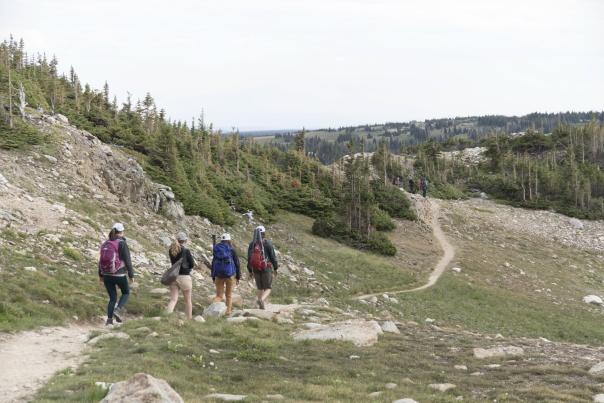 Snowy Range Scenic Byway hiking trails with friends