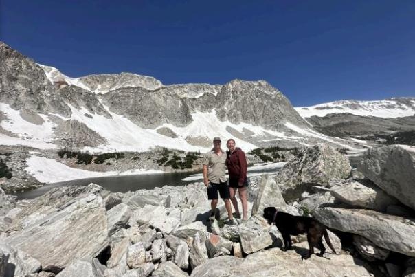 Mikayla and Chris in the Snowy Range Mountains