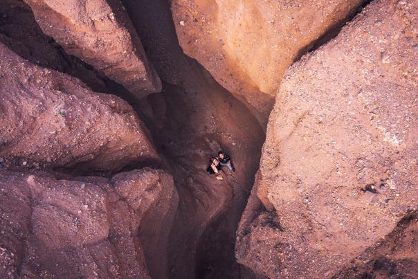 Slot Canyon Overhead Shot