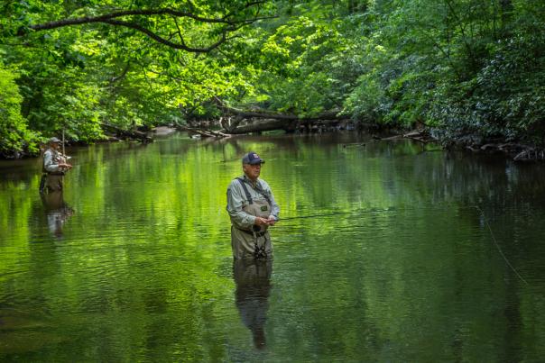 Linda Seanor, Fishermen, Laurel Hill State Park, Somerset County