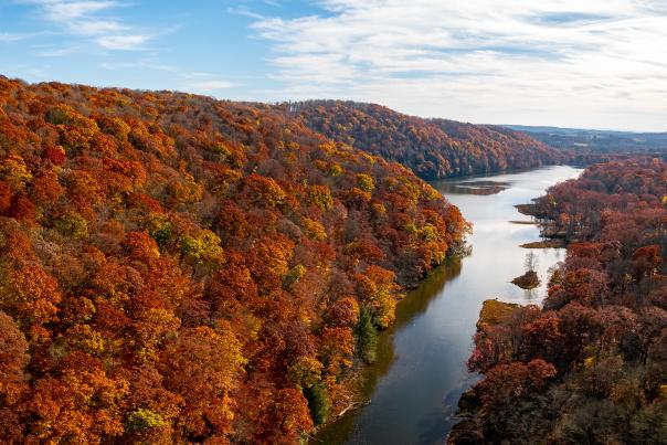Laurel Hill State Park offers some of the most stunning fall foliage in the Laurel Highlands.