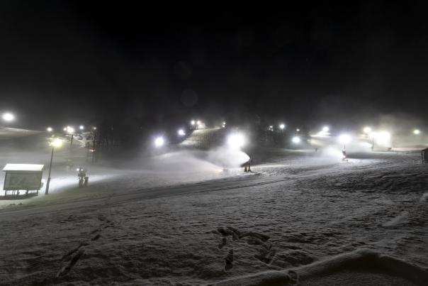 Snowmaking is underway at Hidden Valley Resort in the Laurel Highlands