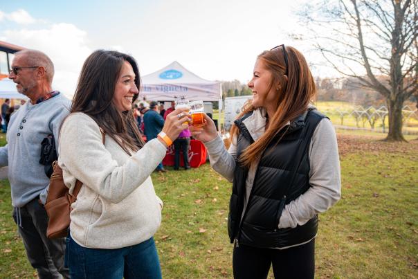People raise a glass to Bonfires, Barrels & Brews