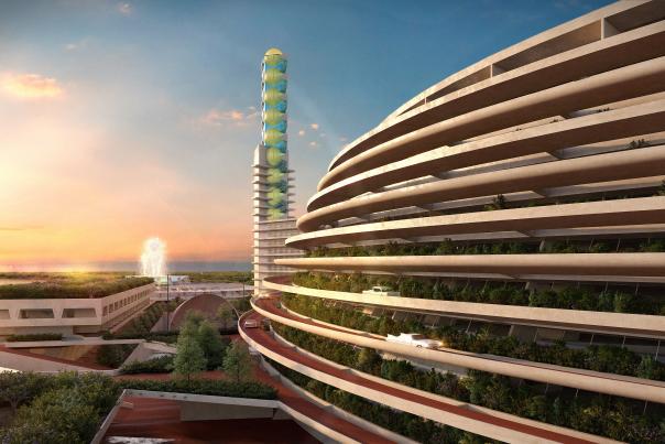 Civic Center at Point Park, computer animation still, 2023.