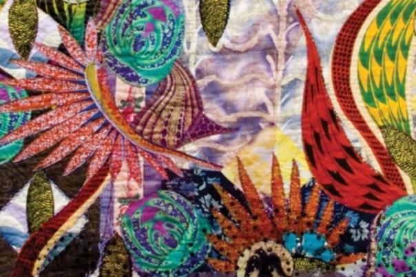 Tina Williams Brewer, Divine Plan (detail), 2003. Hand-pieced African and domestic fibers, 90 x 50 in. Gift of the Westmoreland Society, 2019