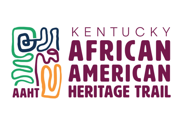 Logo: Kentucky African American Heritage Trail with colorful design to the left of text