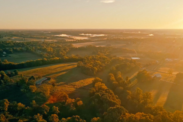 Lexington landscape aerial