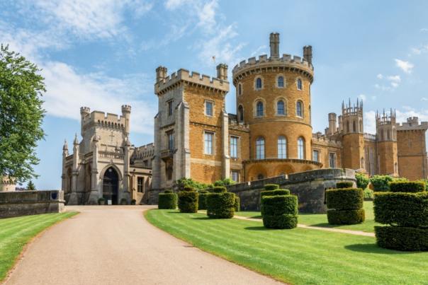 outlook of the exterior gardens at Belvoir Castle