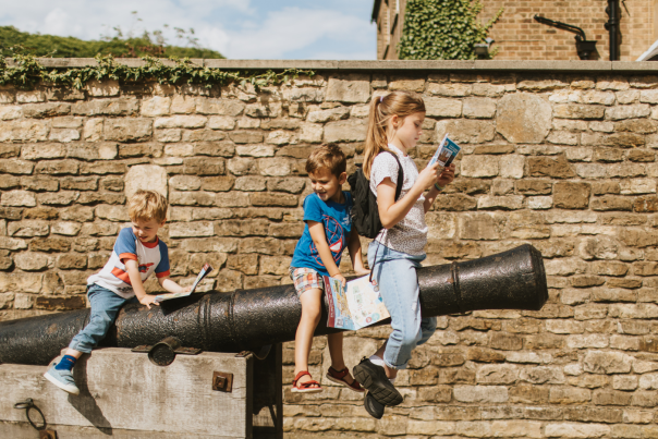 Image shows young people exploring Lincoln.