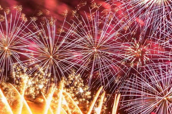 Image shows a picture of fireworks.