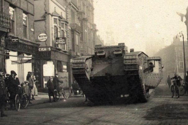 An archive photo of a tank in Lincoln