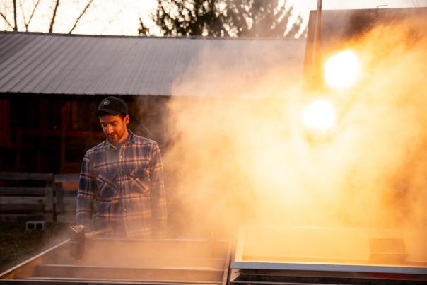 Man Making Syrup