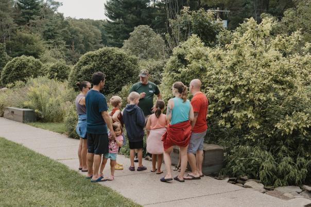 People with Ranger at Autism Nature Trail