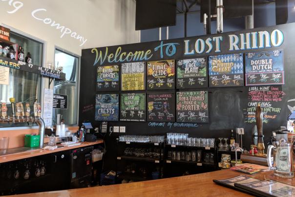 Welcome to Lost Rhino brewing bar puzzle