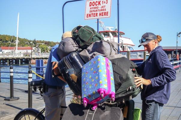 Dockporters on Mackinac Island
