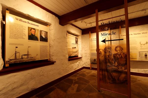 Exhibit on Mackinac Island’s Medical Miracle inside the American Fur Co. Store & Dr. Beaumont Museum
