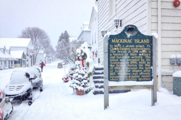 Winter weather on Mackinac Island