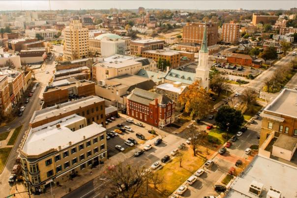 Downtown Macon Aerial Shot