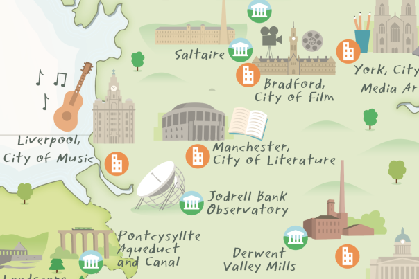 Manchester Included in Unique UK UNESCO Sites on New Illustrated Map