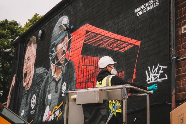 Mural unveiled to celebrate the start of Manchester Original’s campaign at The Hundred