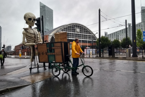 Bones of Paine puppet sighted in Manchester and Salford during Peterloo 200th anniversary weekend – but what does it mean?