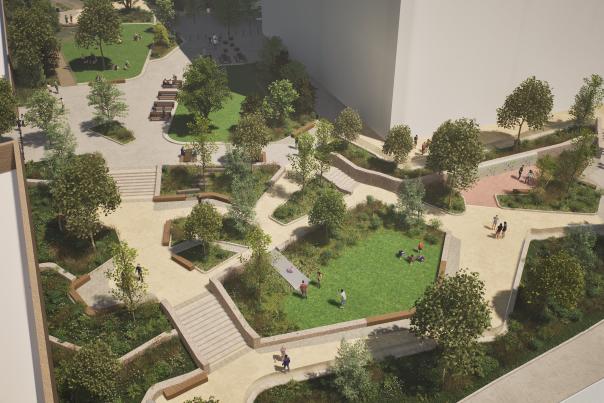 Artists Impression of New City Centre Park