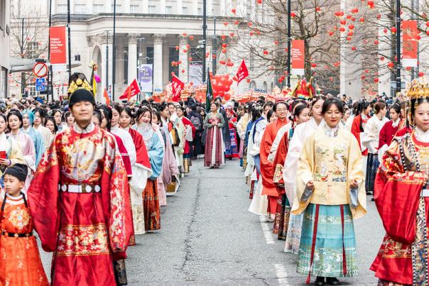 Chinese New Year parade going through Manchester