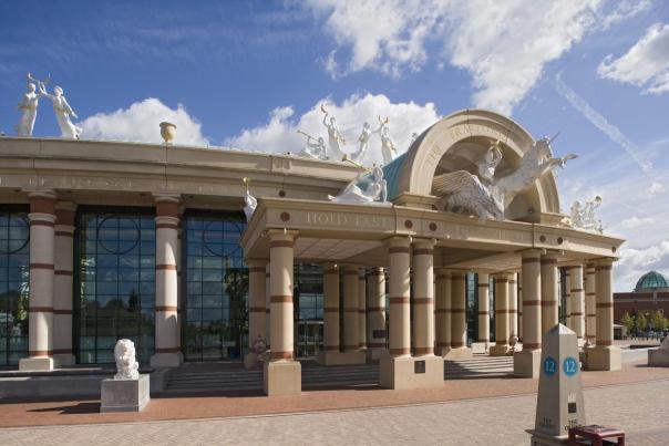 Outside the Great Hall at the Trafford Centre