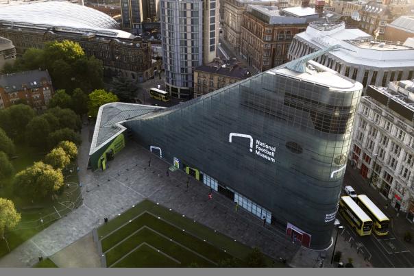 Aerial shot of National Football Museum