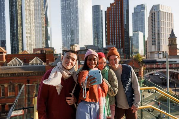ABID Winter image of a group of friends
