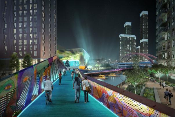 Image of CyanLines new city walkway