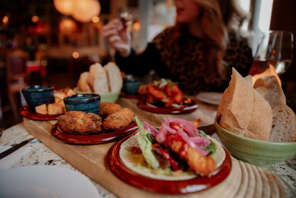 Food at a café in Urmston, Trafford