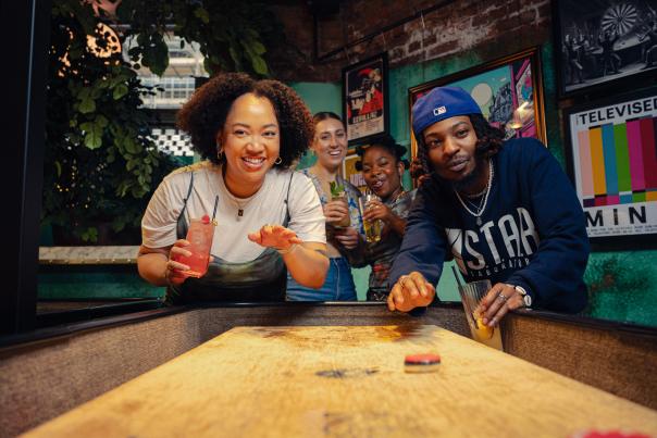 Group playing Electric Shuffle