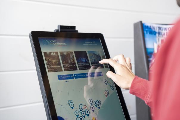 Close Up Ty Using Kiosk