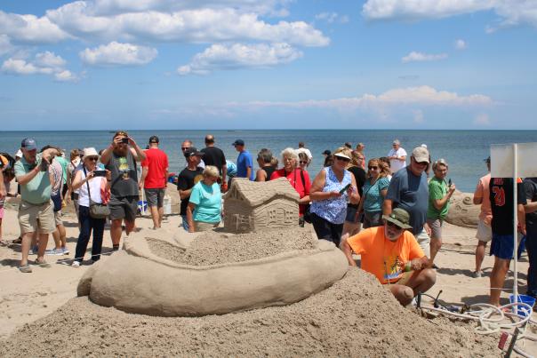 Wisconsin Sand Sculpting Festival 2023 with Spectators