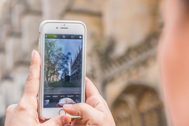 A picture being taken of Cambridge