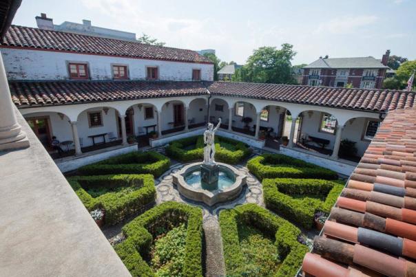Overhead shot of Villa Terrace Decorative Arts Museum