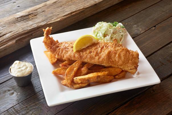 Crispy fish and chips