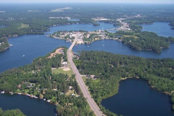 Minocqua Lake aerial