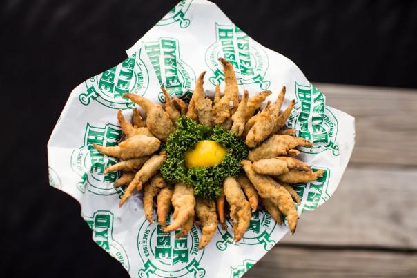plate of fried crab claws