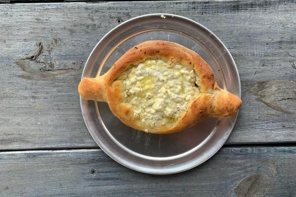 Croissant filled with cheese