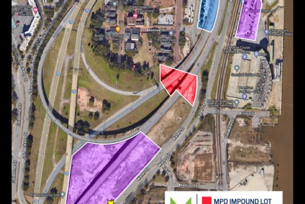 overview map of approved parking areas