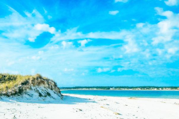 a sunset at dauphin island beach