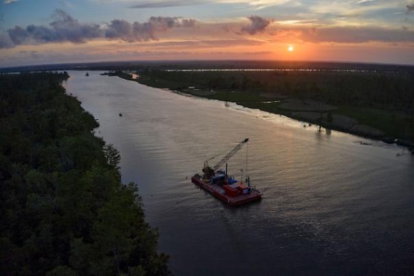 delta at sunset