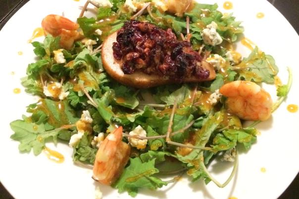 salad with grilled shrimp