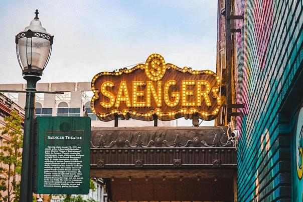 Saenger Theater sign