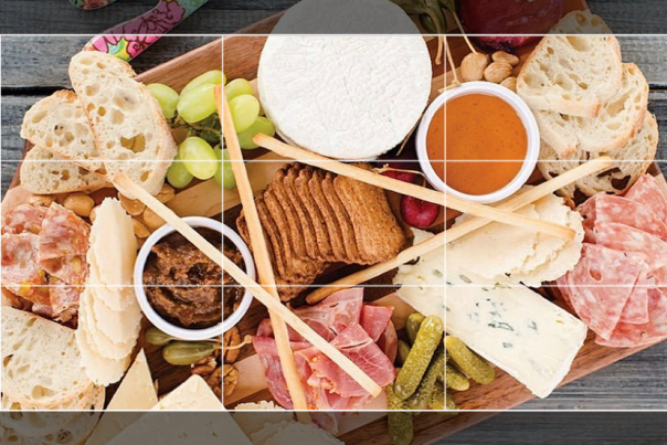 Board of meats and cheeses