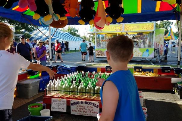 Carnival games at the annual Old Settlers Picnic in Mooresville.